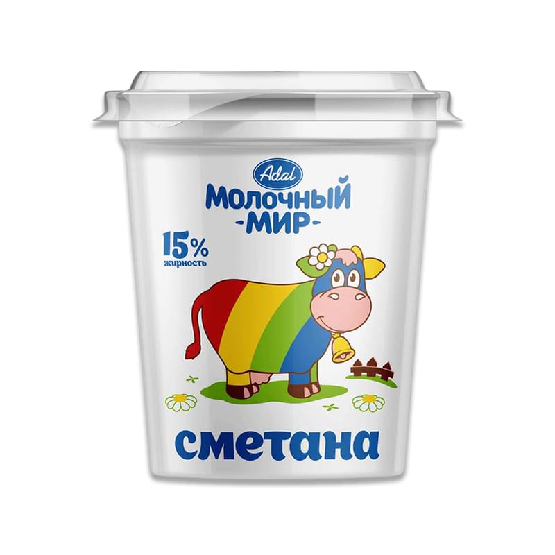 Сметана Молочный Мир 15% 350 г - фото #0, Technodom.kz