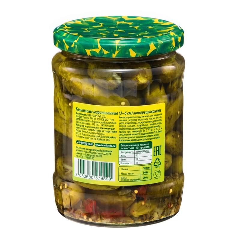 Корнишоны Bonduelle маринованные 580 мл - фото #1, Technodom.kz Корнишоны Bonduelle маринованные 580 мл - фото #1, Technodom.kz