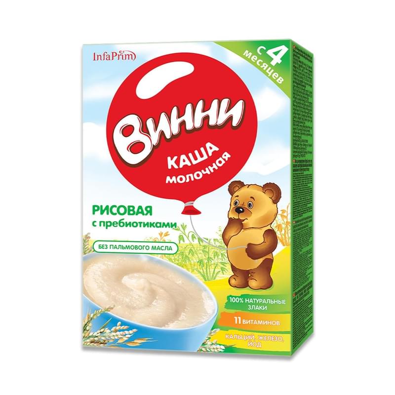 Каша Винни молочная рисовая с пребиотиками с 4 месяцев 200 г - фото #0, Technodom.kz Каша Винни молочная рисовая с пребиотиками с 4 месяцев 200 г - фото #0, Technodom.kz