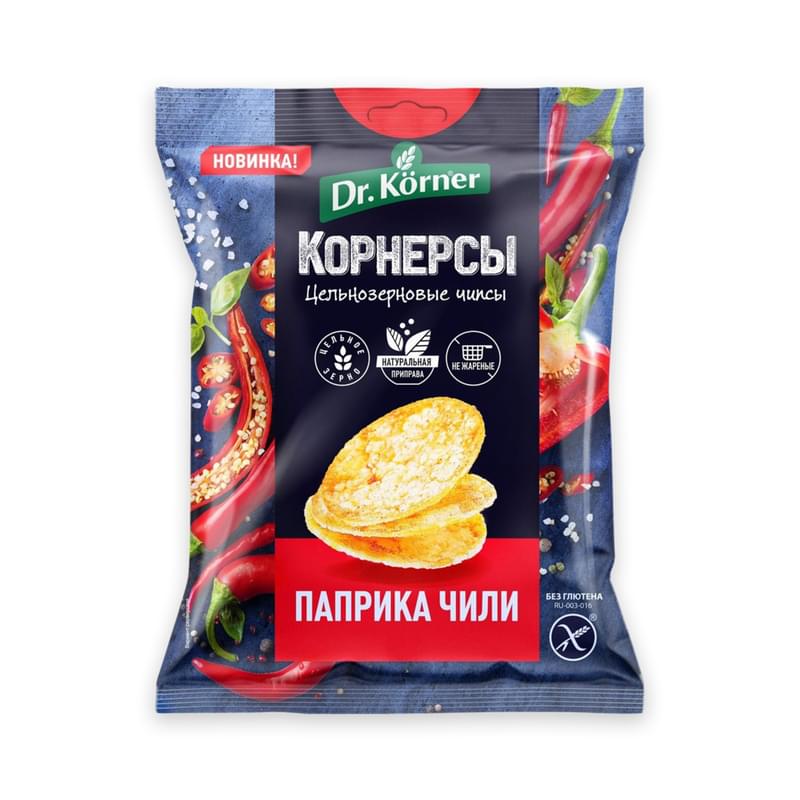 Чипсы Dr. Korner кукурузно-рисовые с паприкой и чили 50 г - фото #0, Technodom.kz Чипсы Dr. Korner кукурузно-рисовые с паприкой и чили 50 г - фото #0, Technodom.kz