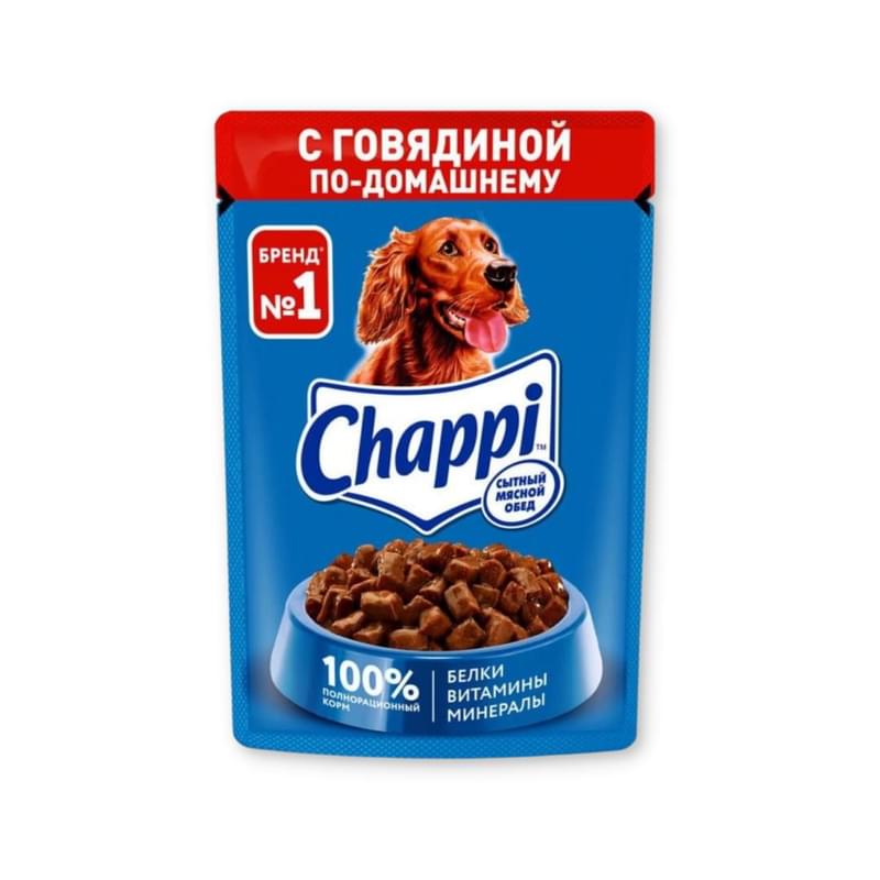 Корм влажный Chappi с говядиной по-домашнему для собак 85 г - фото #0, Technodom.kz