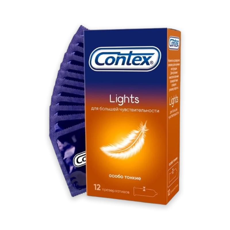 Презервативы Contex Lights гладкие, тонкие №12 - фото #0, Technodom.kz Презервативы Contex Lights гладкие, тонкие №12 - фото #0, Technodom.kz