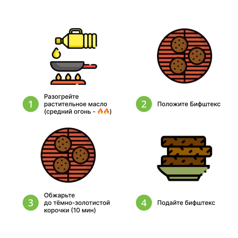 Бифштекс Airba Fresh говяжий свежемороженый 500 г - фото #1, Technodom.kz