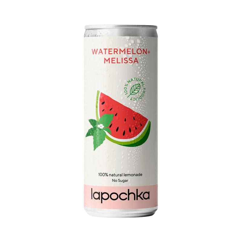 Лимонад Lapochka watermelon melissa натуральный 100 % 330 мл - фото #0, Technodom.kz