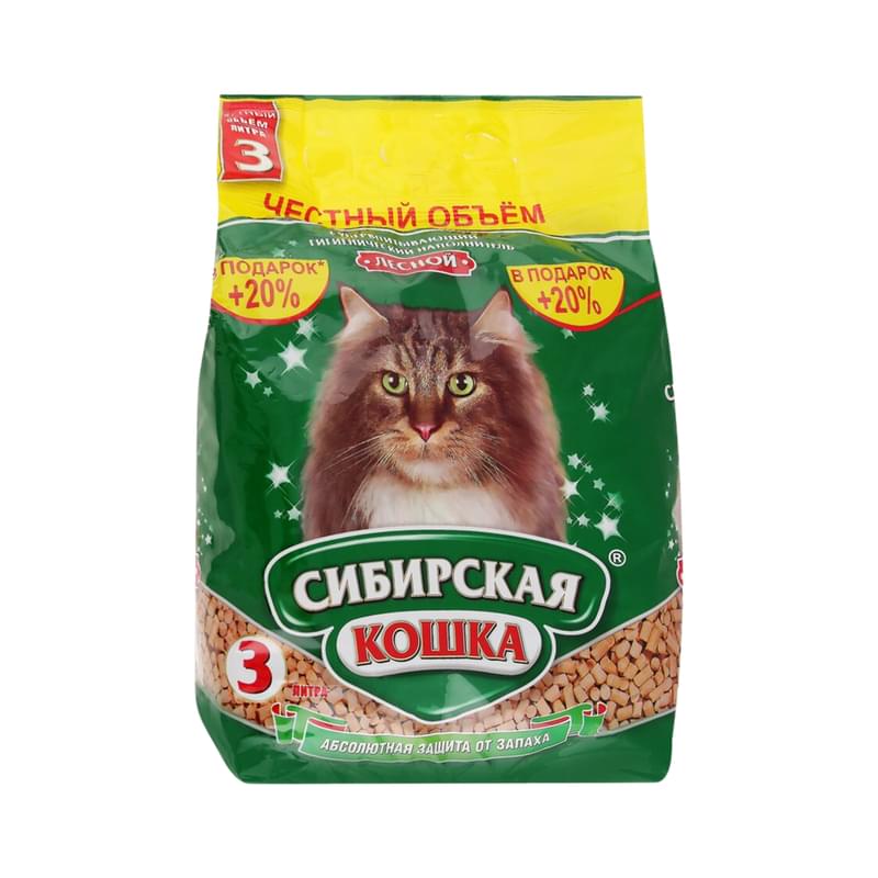 Наполнитель Сибирская кошка Лесной 3 л - фото #0, Technodom.kz Наполнитель Сибирская кошка Лесной 3 л - фото #0, Technodom.kz