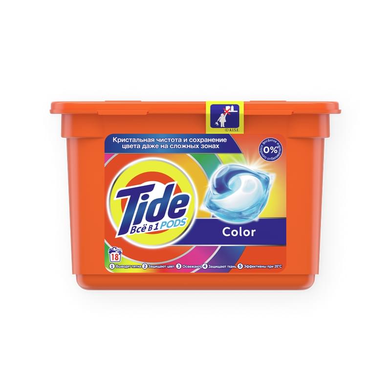 Капсулы Tide Color 3в1 для стирки автомат 18 шт - фото #0, Technodom.kz Капсулы Tide Color 3в1 для стирки автомат 18 шт - фото #0, Technodom.kz