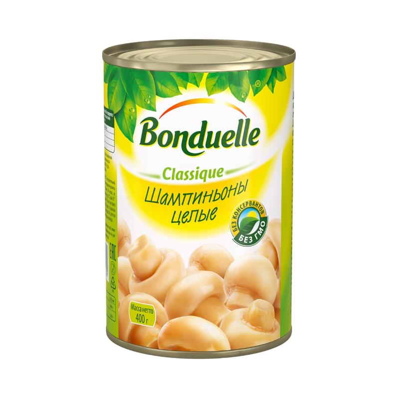 Шампиньоны Bonduelle консервированные маринованные целые 400 мл - фото #0, Technodom.kz