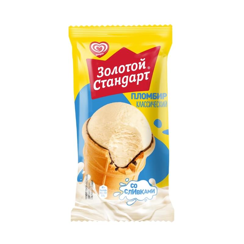 Мороженое Инмарко Золотой стандарт пломбир стаканчик 80 г - фото #0, Technodom.kz