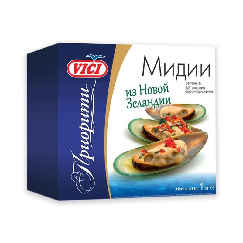 Мидии зеленые Vici в половине раковины сыро-мороженные 1 кг - фото #0, Technodom.kz Мидии зеленые Vici в половине раковины сыро-мороженные 1 кг - фото #0, Technodom.kz