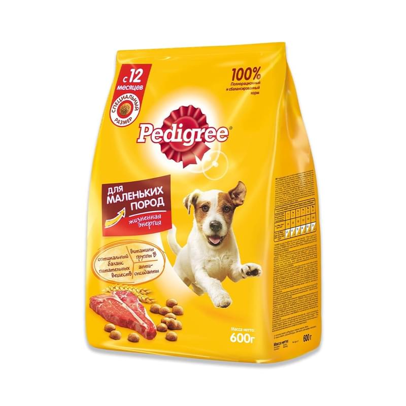 Корм Pedigree для взрослых собак малых пород говядина 600 г - фото #0, Technodom.kz Корм Pedigree для взрослых собак малых пород говядина 600 г - фото #0, Technodom.kz