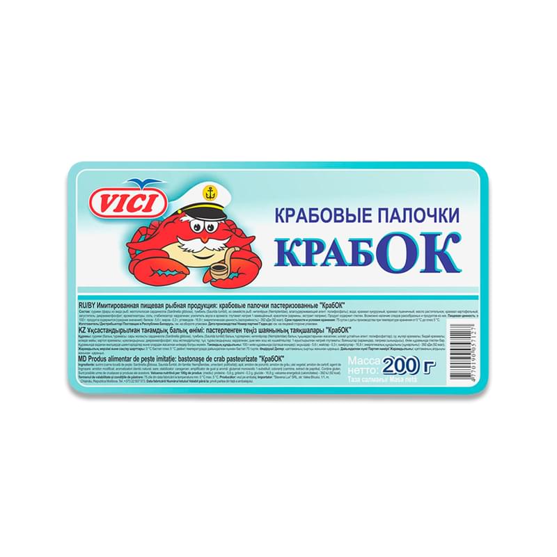 Палочки крабовые Vici Краб ОК 200 г - фото #0, Technodom.kz Палочки крабовые Vici Краб ОК 200 г - фото #0, Technodom.kz