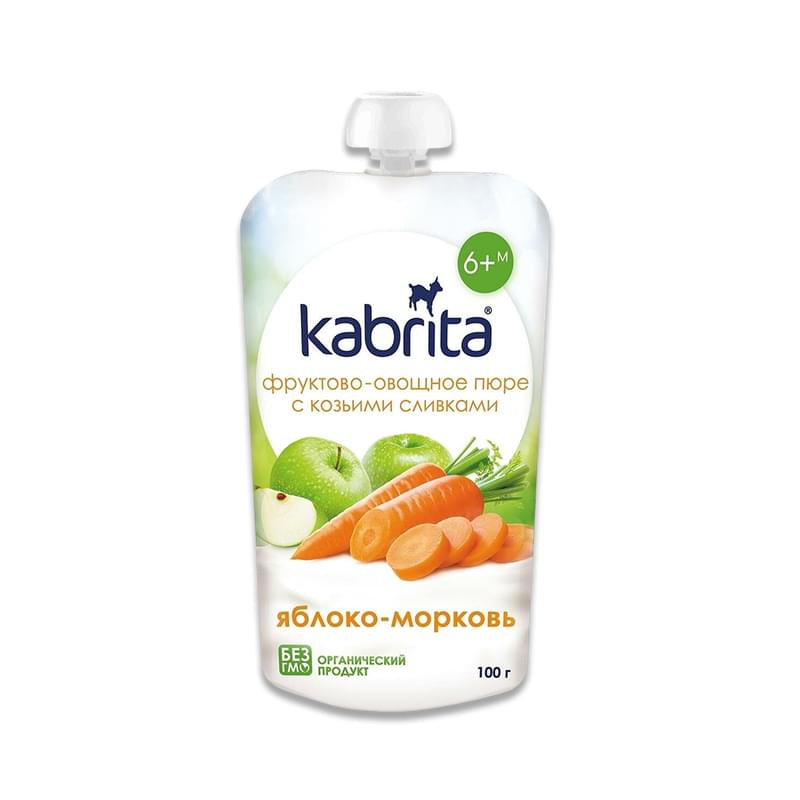 Пюре Kabrita для детей яблоко, морковь с козьими сливками 100 г - фото #0, Technodom.kz Пюре Kabrita для детей яблоко, морковь с козьими сливками 100 г - фото #0, Technodom.kz