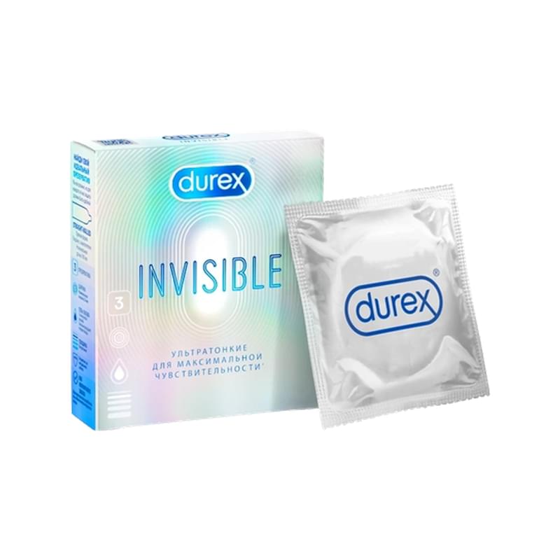 Презервативы Durex Invisible ультратонкие №3 - фото #0, Technodom.kz