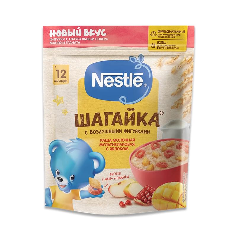 Каша Nestle молочная шагайка яблоко, манго, гранат 190 г - фото #0, Technodom.kz