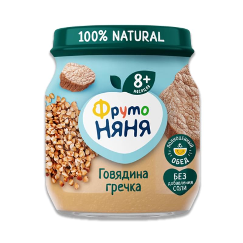 Пюре ФрутоНяня из говядины с гречкой и морковью 100 г - фото #0, Technodom.kz
