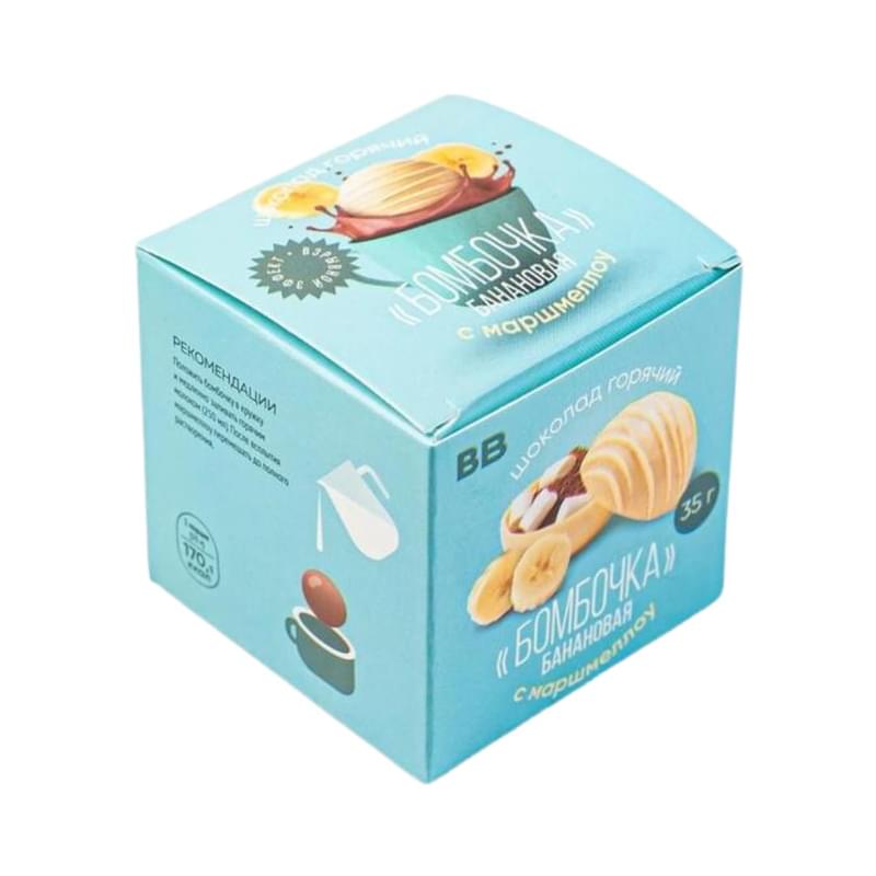 Шоколад ВкусВилл горячий бомбочка банановая с маршмеллоу 35 г - фото #0, Technodom.kz