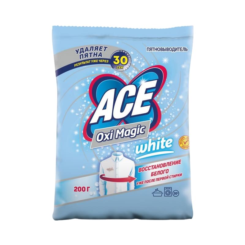 Пятновыводитель ACE Oxi Magic White 200 г - фото #0, Technodom.kz