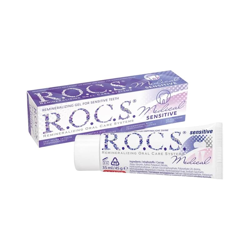 Гель Rocs для укрепления зубов Medical Minerals Sensitive 45 г - фото #0, Technodom.kz Гель Rocs для укрепления зубов Medical Minerals Sensitive 45 г - фото #0, Technodom.kz