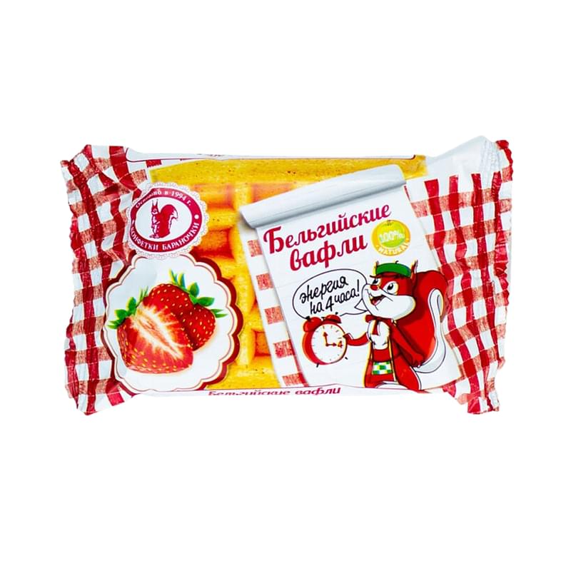 Вафли Конфетки-Бараночки Бельгийские с клубникой 75 г - фото #0, Technodom.kz