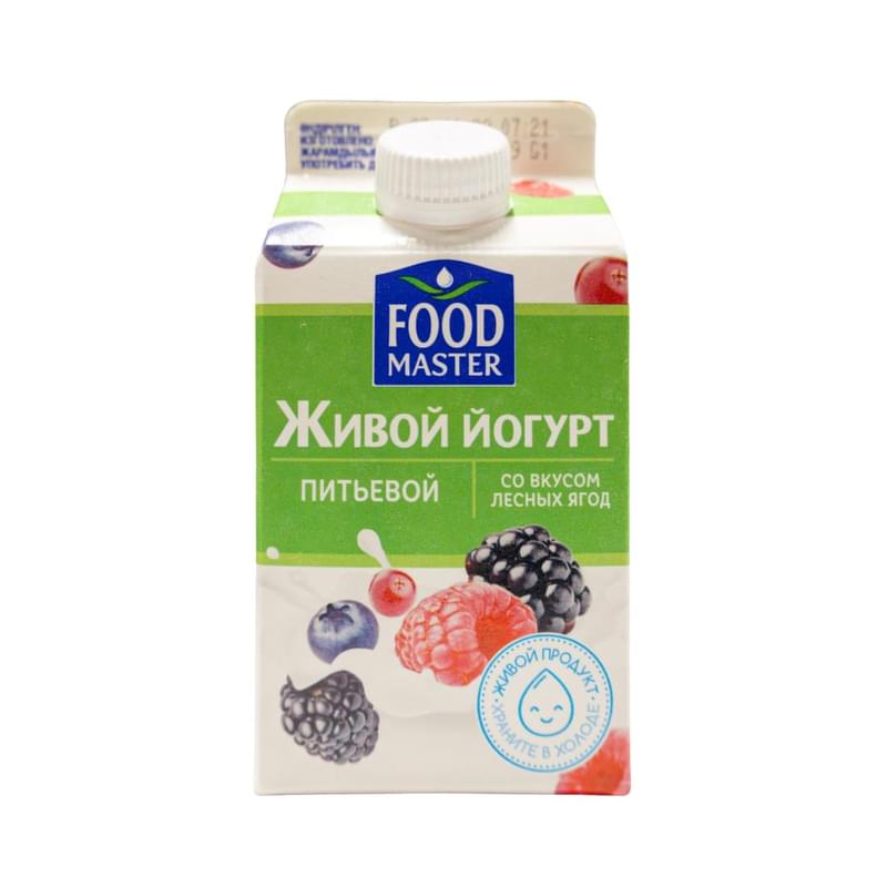 Йогурт FoodMaster питьевой Живой лесные ягоды 2% 450 мл - фото #0, Technodom.kz Йогурт FoodMaster питьевой Живой лесные ягоды 2% 450 мл - фото #0, Technodom.kz