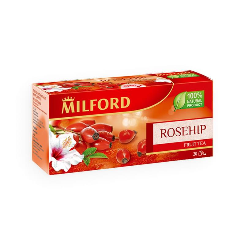 Чай Milford Шиповник фруктовый 20 пакетиков - фото #0, Technodom.kz