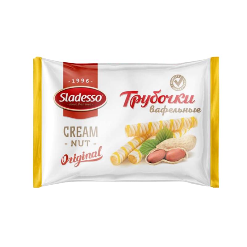 Трубочки Sladesso вафельные Cream Nut 160 г - фото #0, Technodom.kz