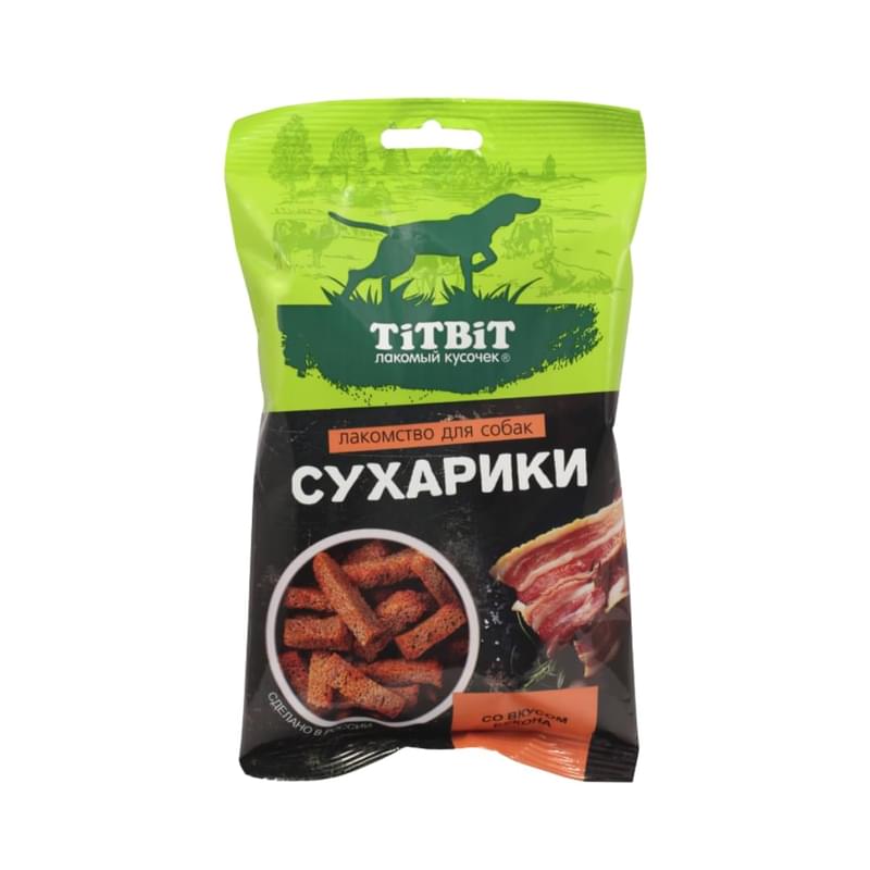 Лакомства Titbit сухарики для собак с беконом 55 г - фото #0, Technodom.kz