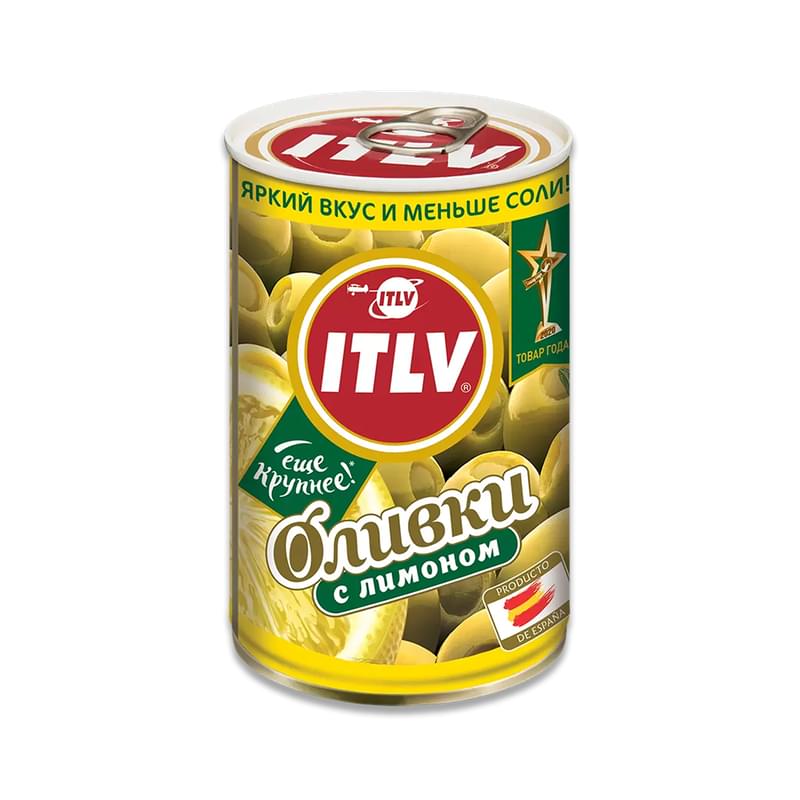 Оливки ITLV зеленые с лимоном 300 г - фото #0, Technodom.kz