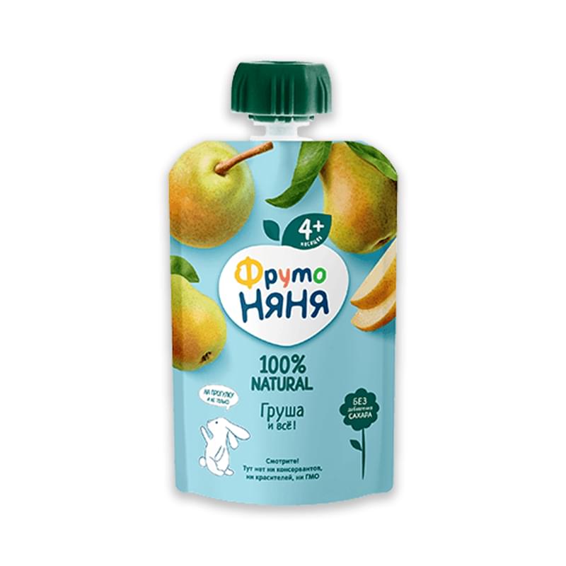 Пюре ФрутоНяня грушевое натуральное 90 г - фото #0, Technodom.kz