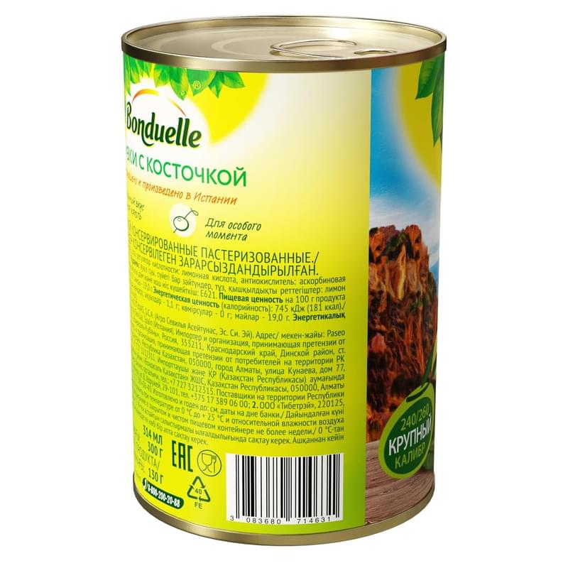 Оливки Bonduelle с косточкой 314 мл - фото #1, Technodom.kz