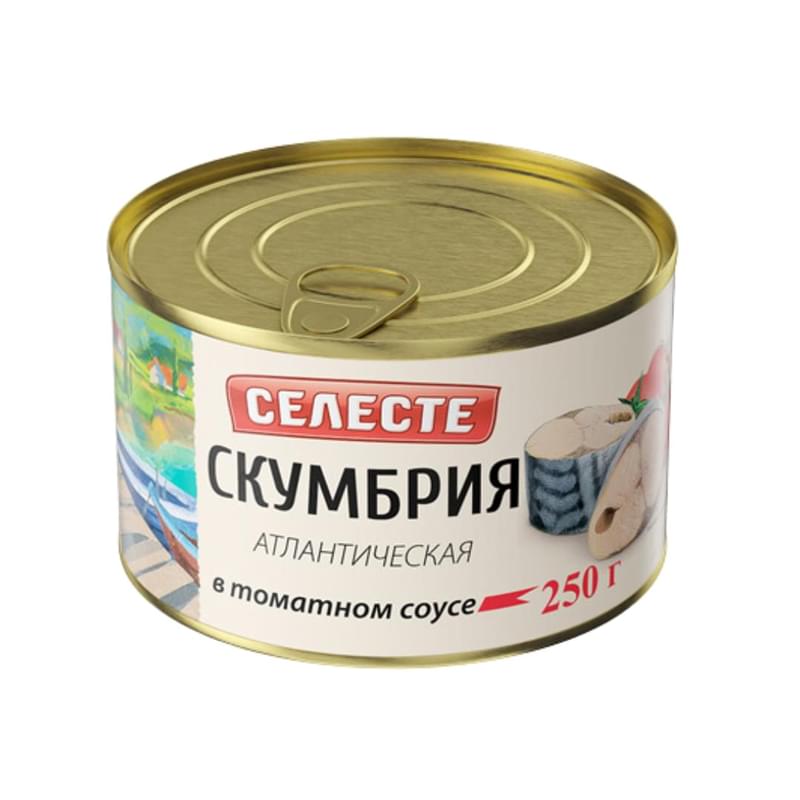 Скумбрия Селесте в томатном соусе 250 г - фото #0, Technodom.kz