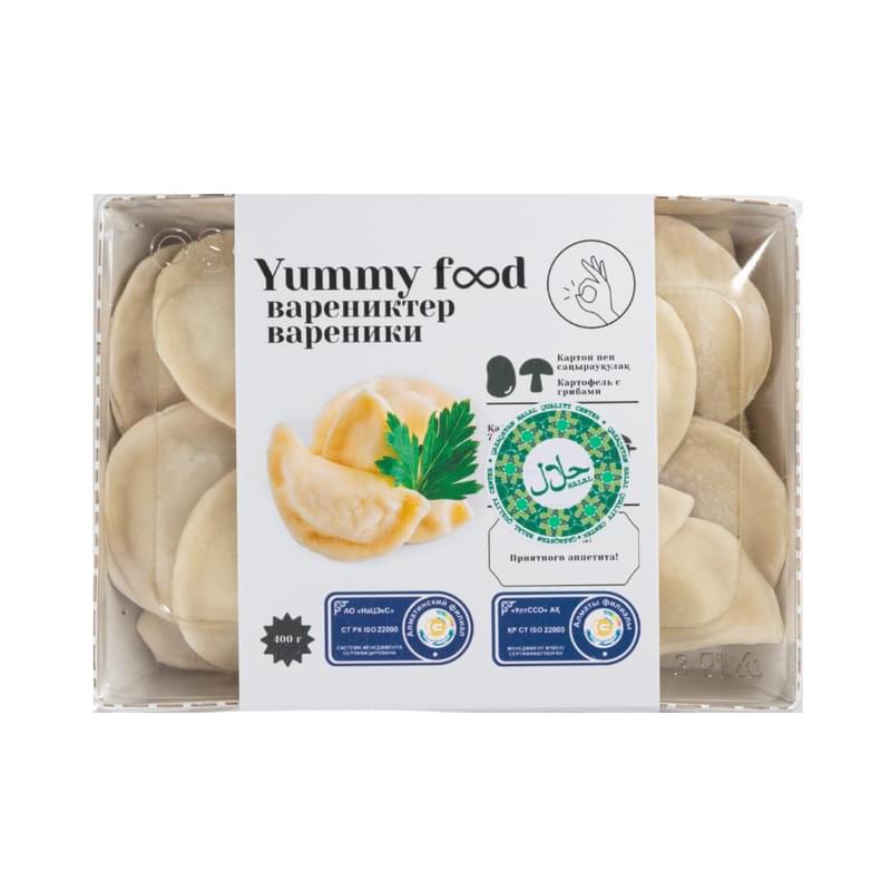 Вареники Yummy Food с картофелем и грибами замороженные 400 г - фото #0, Technodom.kz