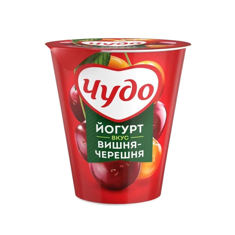 Йогурт Чудо фруктовый Вишня-черешня 2% 290 г - фото #0, Technodom.kz