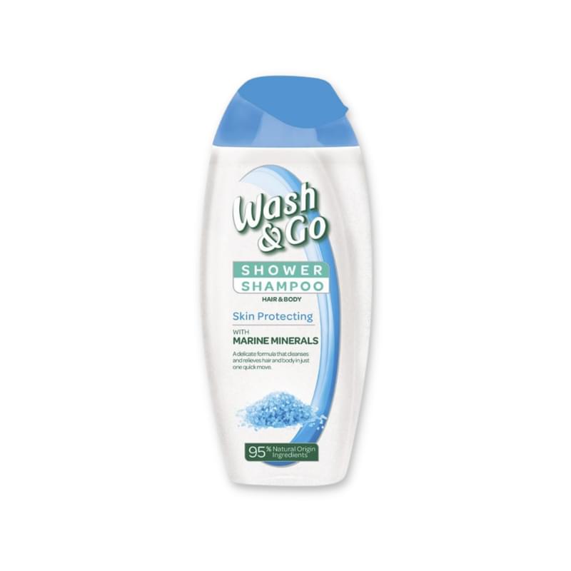 Шампунь и гель для душа Wash&Go защита кожи с морскими минералами 250 мл - фото #0, Technodom.kz Шампунь и гель для душа Wash&Go защита кожи с морскими минералами 250 мл - фото #0, Technodom.kz