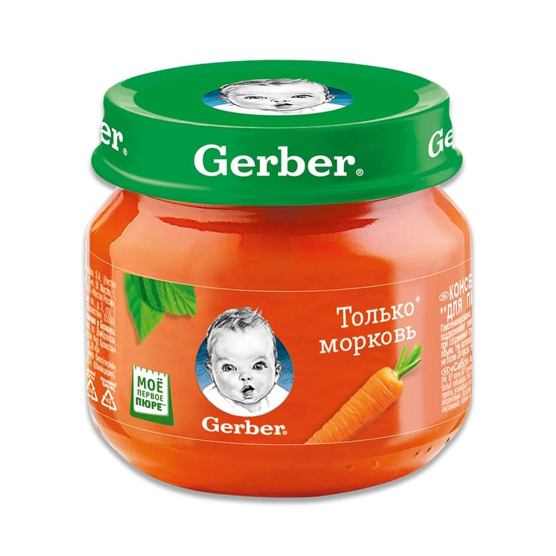 Пюре Gerber морковь 80 г - фото #0, Technodom.kz
