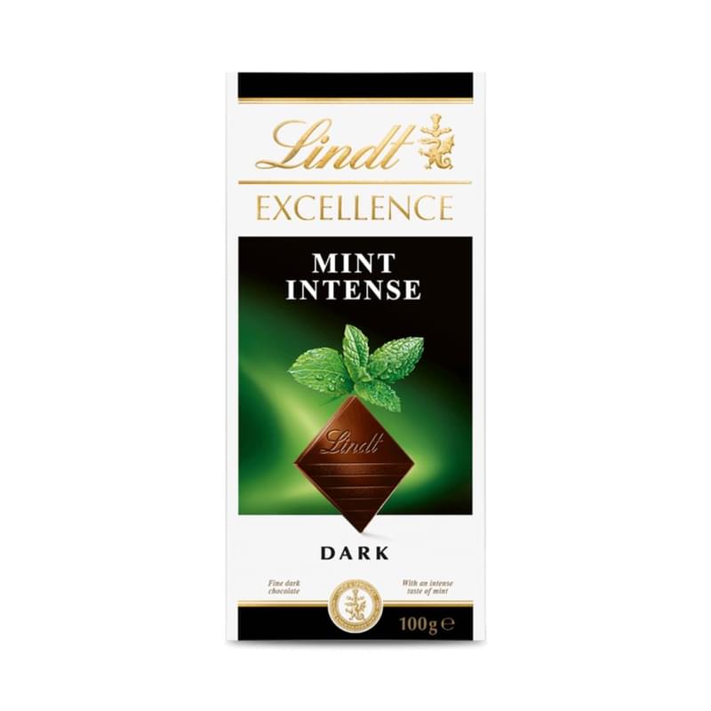 Шоколад Lindt Excellence темный Menthe Intense со вкусом мяты 100 г - фото #0, Technodom.kz
