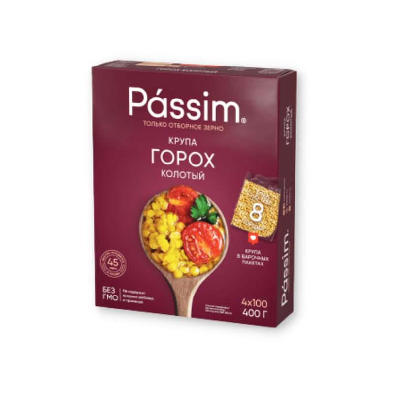 Горох Passim колотый в варочных пакетах 400 г - фото #0, Technodom.kz