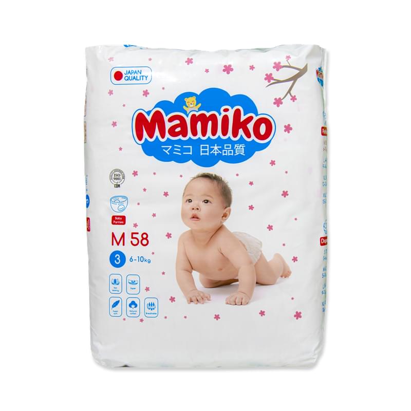 Подгузники-трусики Mamiko детские M 58 шт - фото #0, Technodom.kz Подгузники-трусики Mamiko детские M 58 шт - фото #0, Technodom.kz