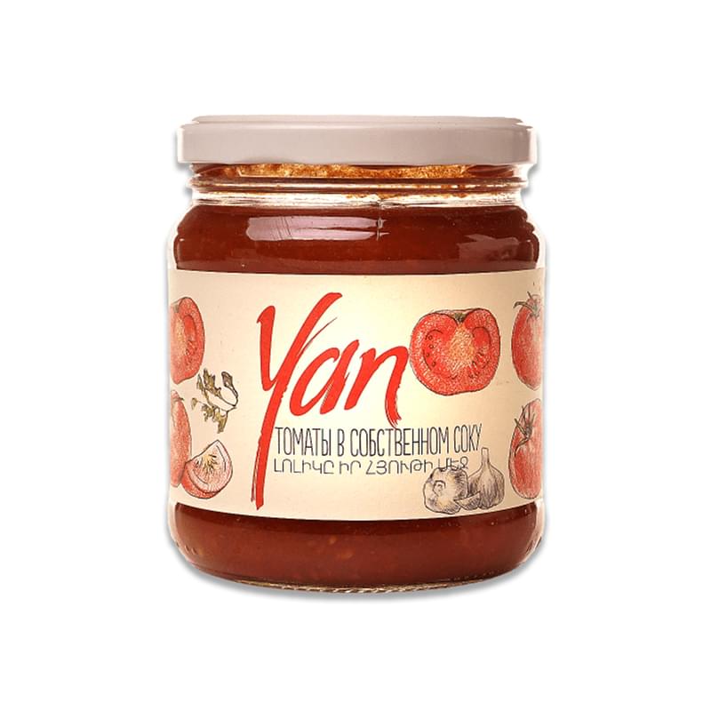 Томаты Yan в собственном соку 449г - фото #0, Technodom.kz
