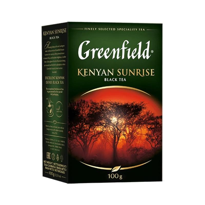 Чай Greenfield Kenyan Sunrise черный листовой 100 г - фото #0, Technodom.kz