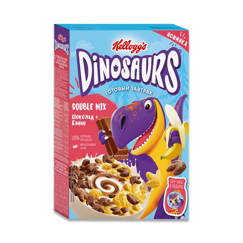 Завтрак Dinosaurs из злаков шоколадно-банановый микс 200 г - фото #0, Technodom.kz Завтрак Dinosaurs из злаков шоколадно-банановый микс 200 г - фото #0, Technodom.kz