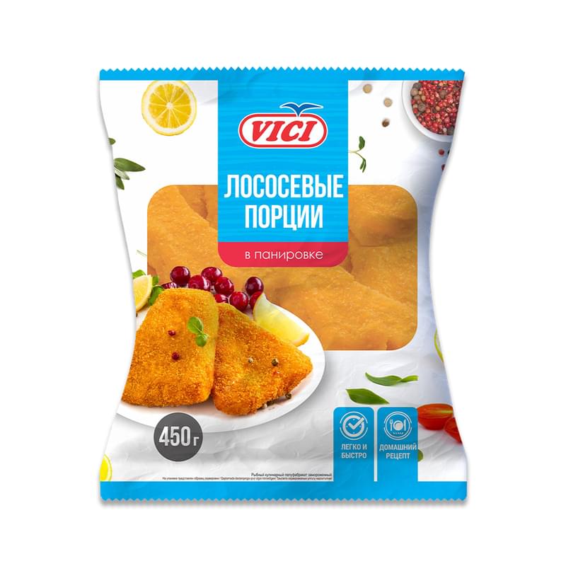 Лососевые порции Vici в золотистой корочке замороженные 450 г - фото #0, Technodom.kz
