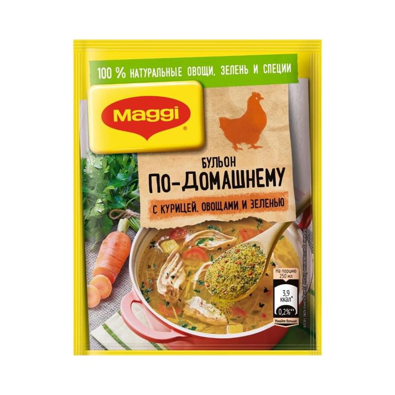 Бульон Maggi По-домашнему с курицей, овощами и зеленью 70 г - фото #0, Technodom.kz Бульон Maggi По-домашнему с курицей, овощами и зеленью 70 г - фото #0, Technodom.kz
