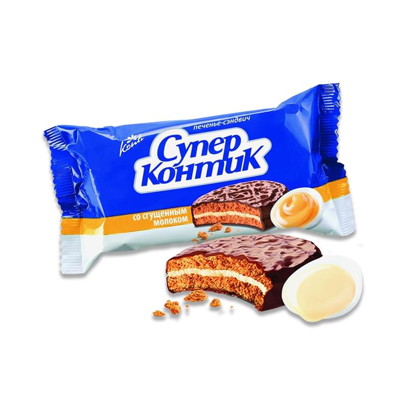 Печенье Konti Супер Контик со сгущенным молоком 100 г - фото #0, Technodom.kz