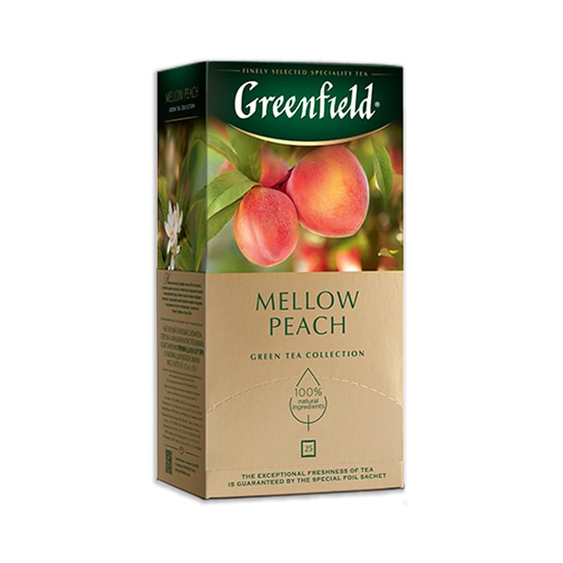 Чай Greenfield Mellow Peach зелёный 25 пакетиков - фото #0, Technodom.kz