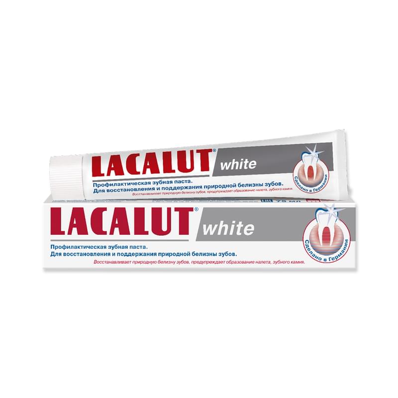 Паста зубная Lacalut White 75 мл - фото #0, Technodom.kz Паста зубная Lacalut White 75 мл - фото #0, Technodom.kz
