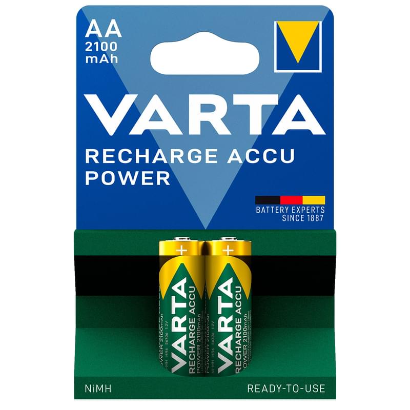 Аккумулятор AA 2шт Varta Mignon Power Play 2100mAh (0009-56706-101-402) - фото #0, Technodom.kz