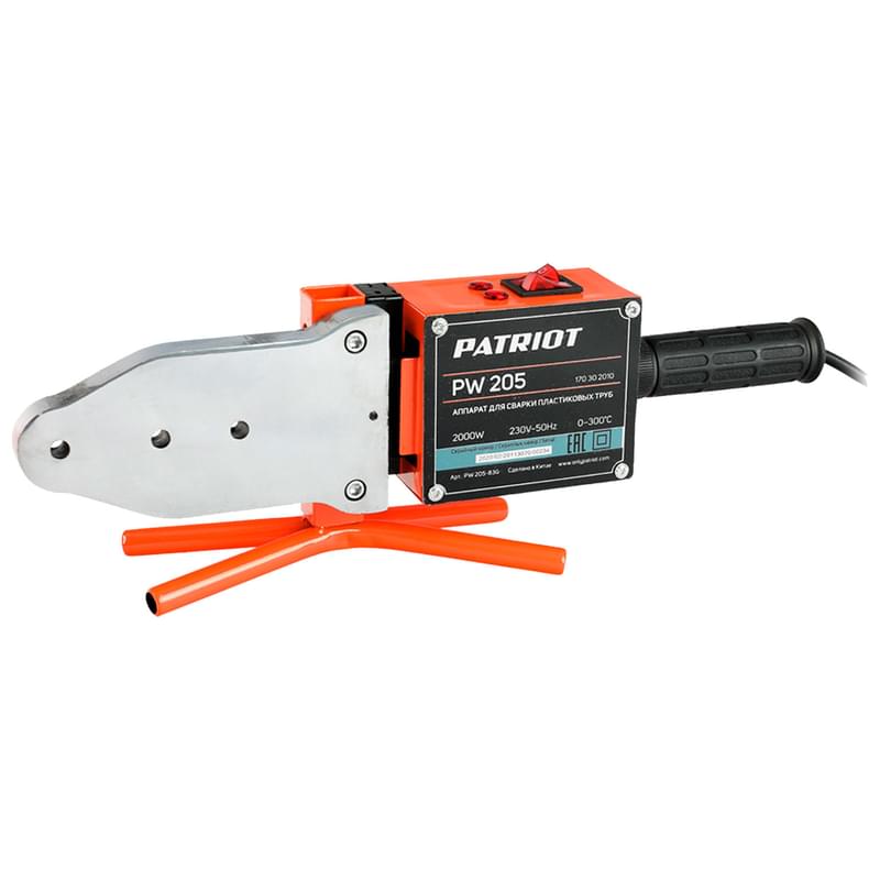 Аппарат для сварки пластиковых труб PATRIOT PW 205, 2000W, 6 насадок (170302010) - фото #0, Technodom.kz