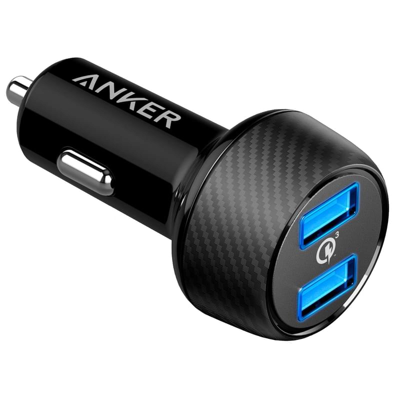 Автомобильное зарядное устройство Anker 39W, PowerDrive Speed 2, Black (A2228H11) - фото #0, Technodom.kz
