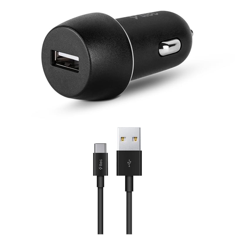 Автомобильное зарядное устройство ttec 2.1A + Type-C Cable Black (2CKS20CS) - фото #0, Technodom.kz